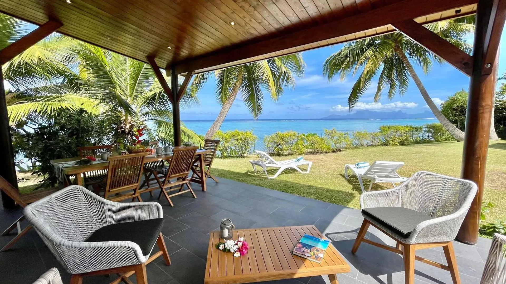 Pae Miti Beach House - White Sand Beach - Tahiti - 7 People Punaauia  Punaauia (Tahiti)