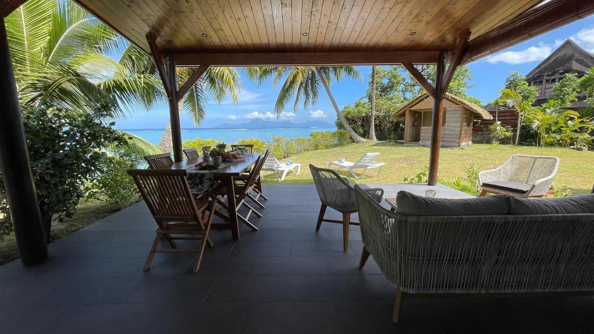 Pae Miti Beach House - White Sand Beach - Tahiti - 7 People Punaauia  French Polynesia